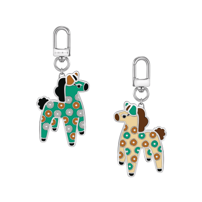 БЗК-1-3 Подвеска на сумку (Фианит ,Эмаль ,Титановый сплав , покрытие: цвет белого золота) ШК: 2000000060873